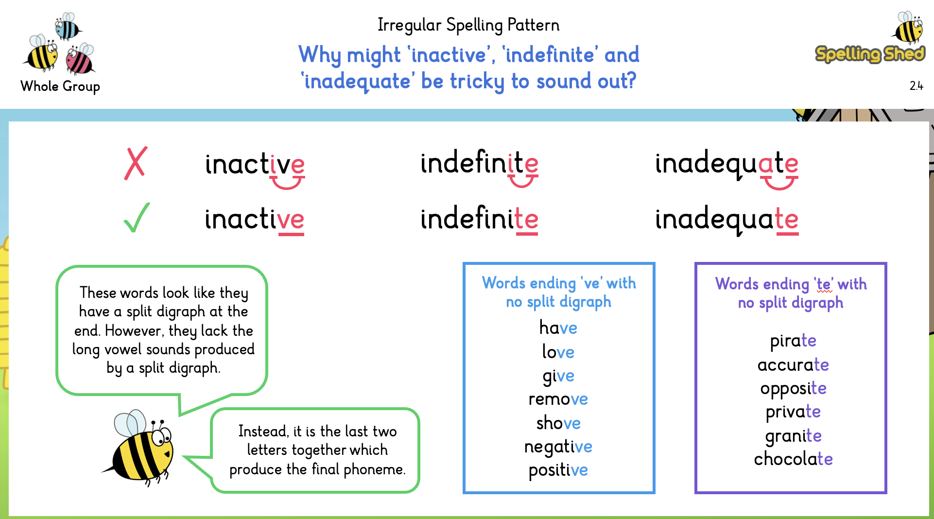 irregular spelling pattern worksheet